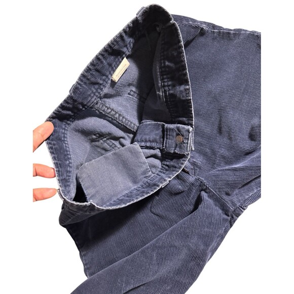 VTG Crestline High Waisted Corduroy Pants Size 10 Straight Leg 1970s Navy Boho - Picture 14 of 14